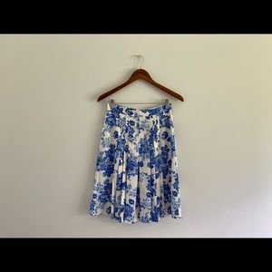 Brooks brother blue and white floral skirt